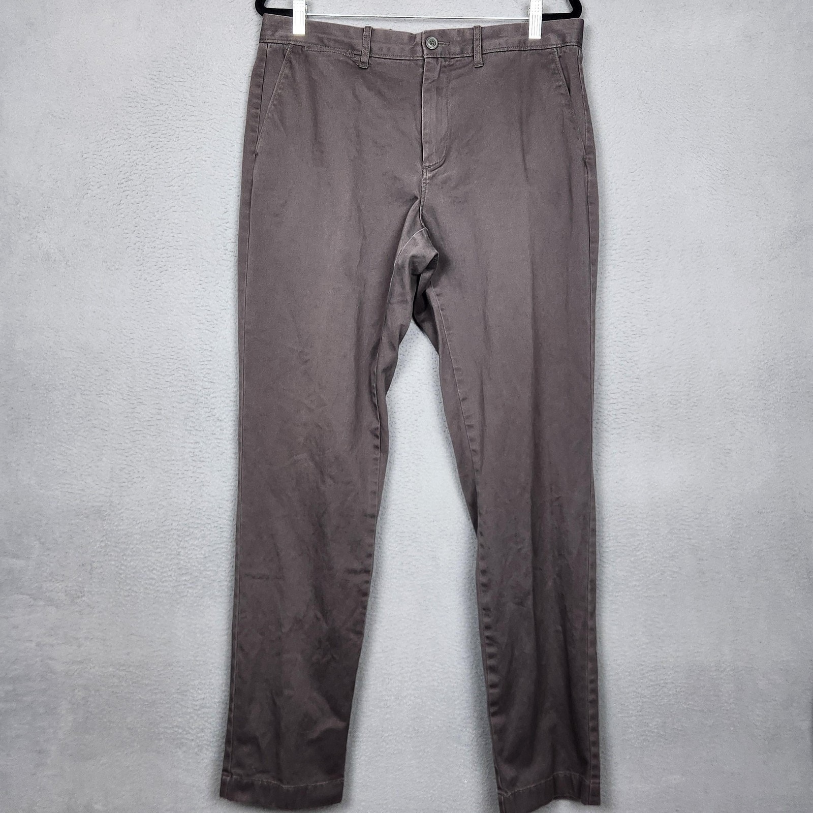 J Crew Pants Mens 34x32 Gray Stretch Chino Flat Front Straight Leg Casual